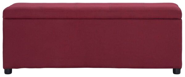 Bordó poliészter pad tárolórekesszel 116 cm