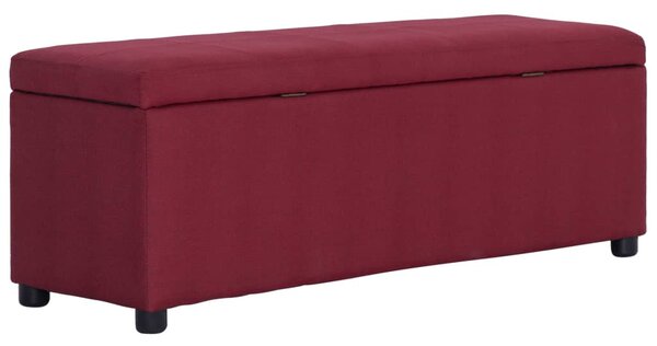 Bordó poliészter pad tárolórekesszel 116 cm