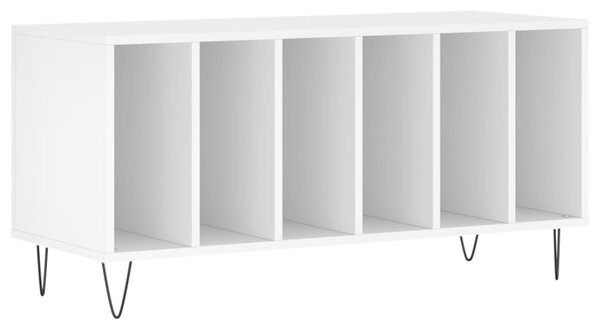 Fehér szerelt fa hanglemezszekrény 100 x 38 x 48 cm