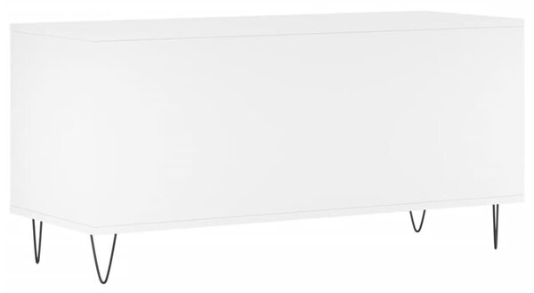 Fehér szerelt fa hanglemezszekrény 100 x 38 x 48 cm
