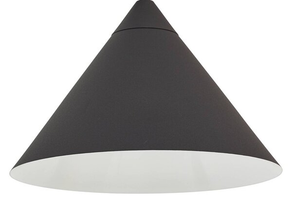 Lindby ívlámpa Triangolo, fekete, magasság 195 cm, fém E27, Fekete, Nappali / Étkező, fém, Modern