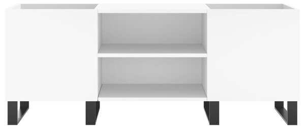 Fehér szerelt fa hanglemezszekrény 121x38x48 cm