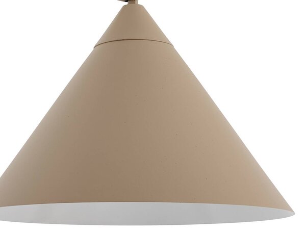 Lindby Triangolo ívlámpa, bézs, magasság 195 cm, fém, E27, Krém / borostyánsárga, Nappali / Étkező, fém, Modern