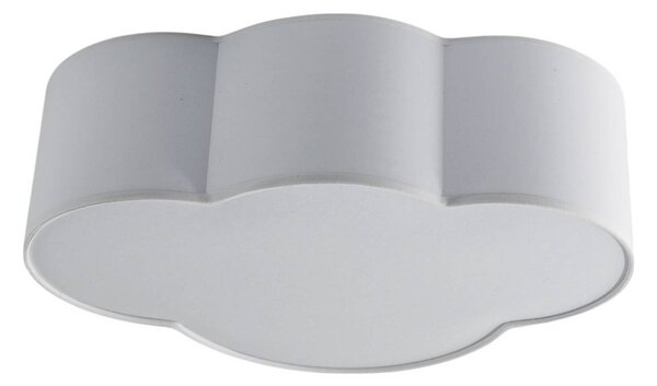 TK Lighting Felhő mennyezeti lámpa, textil, 41 x 31 cm, fehér, dimmelhető, Fehér / opál, Nappali / Étkező, Textil / szövet / selyem, Fiatalos életstílus