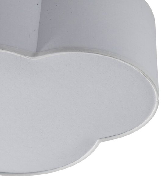 TK Lighting Felhő mennyezeti lámpa, textil, 41 x 31 cm, fehér, dimmelhető, Fehér / opál, Nappali / Étkező, Textil / szövet / selyem, Fiatalos életstílus