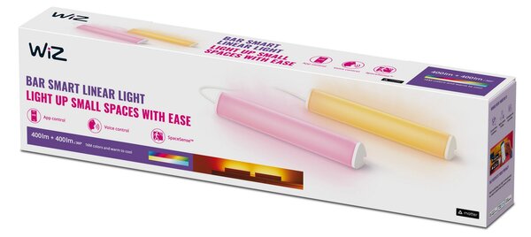 Asztali lámpa WiZ, Light Bar, dimmable, Fehér, Nappali, Műanyag, Modern