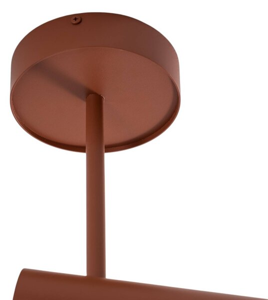 SIGMA Leda 1 mennyezeti spotlámpa, téglavörös, izzóval, magasság 34 cm, dimmelhető, Piros, Nappali / Étkező, fém, Modern
