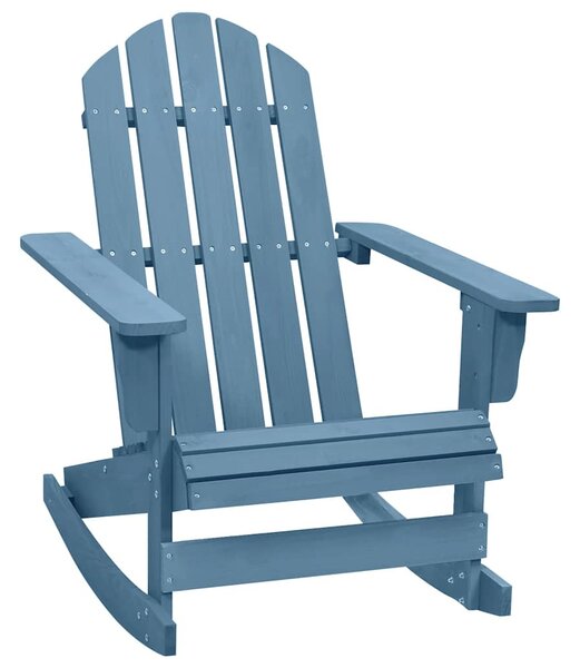 Kék tömör fenyőfa kerti Adirondack hintaszék