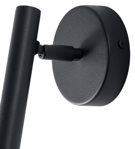 SIGMA Sopel fali világítás, antracit, 1 izzó, acél, magasság 15 cm, dimmelhető, Fekete, Nappali / Étkező, fém, Modern