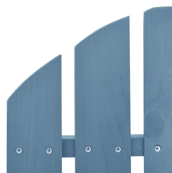 Kék tömör fenyőfa kerti Adirondack hintaszék