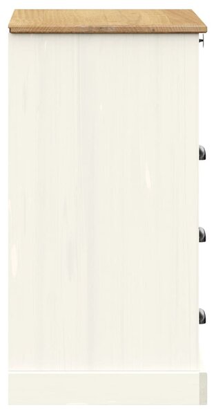 VIGO fehér tömör fenyőfa komód 80x40x76 cm