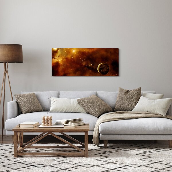 Kép - Bolygók köddel (120x50 cm)