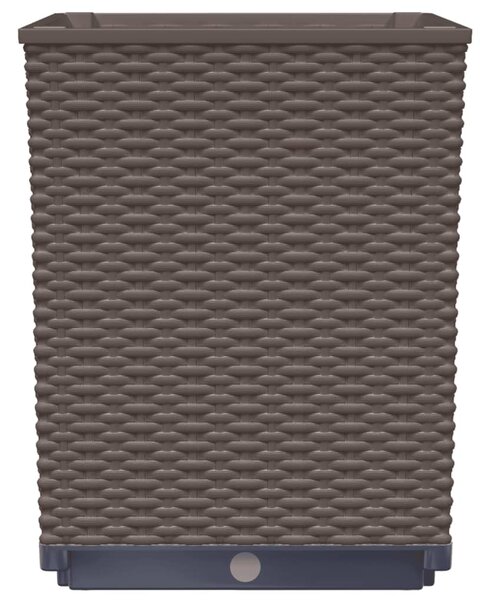 2 db barna polipropilén növénytartó 30 x 30 x 37 cm