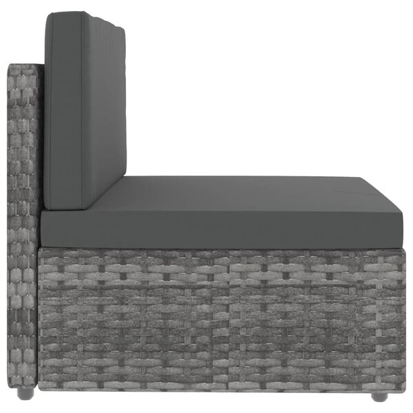 9 részes szürke polyrattan kerti ülőgarnitúra