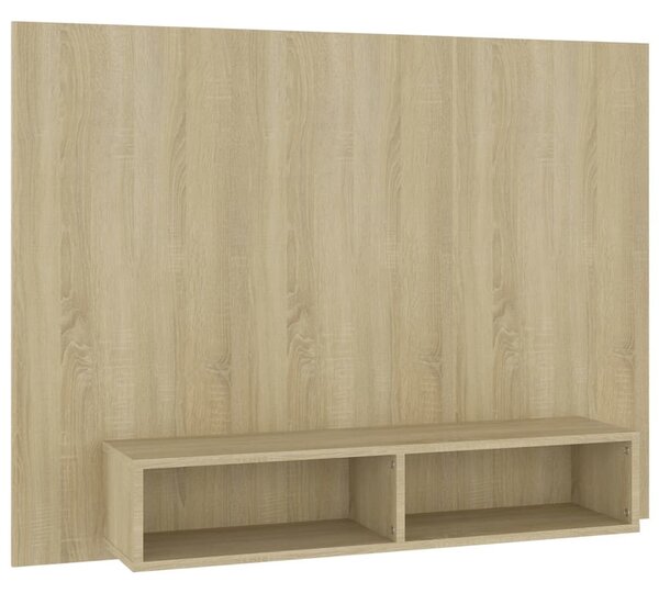 Sonoma tölgy színű szerelt fa fali TV-szekrény 120x23,5x90 cm
