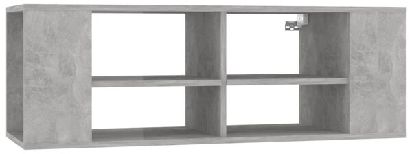 Betonszürke szerelt fa falra szerelhető TV-szekrény 102x35x35cm