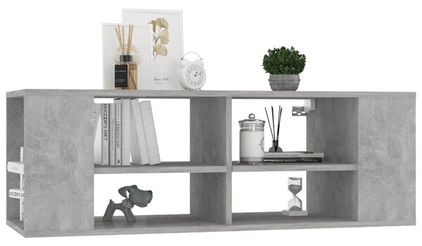 Betonszürke szerelt fa falra szerelhető TV-szekrény 102x35x35cm