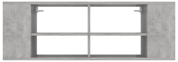 Betonszürke szerelt fa falra szerelhető TV-szekrény 102x35x35cm