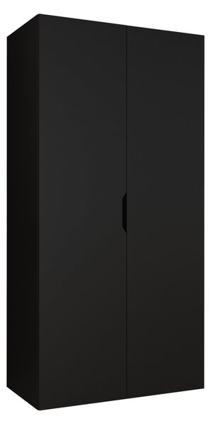 Gardróbszekrény Hartford 509, Laminált forgácslap, 202x100x50cm, Fekete