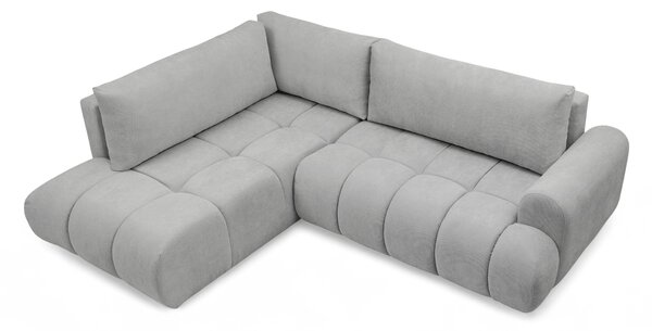 Lutario L sarokkanapé ágyfunkcióval balos - szürke vízlepergető szövet Venice 2023