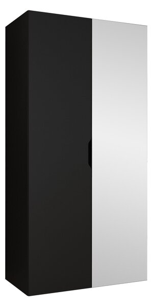 Gardróbszekrény Hartford 510, Laminált forgácslap, 202x100x50cm, Fekete