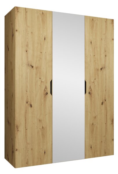 Gardróbszekrény Hartford 512, Laminált forgácslap, 202x150x50cm, Artisan tölgy