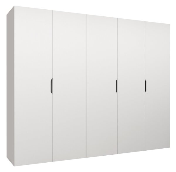 Gardróbszekrény Hartford 515, Laminált forgácslap, 202x250x50cm, Fehér
