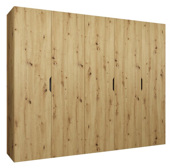 Gardróbszekrény Hartford 515, Laminált forgácslap, 202x250x50cm, Artisan tölgy