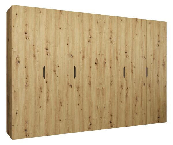 Gardróbszekrény Hartford 517, Laminált forgácslap, 202x300x50cm, Artisan tölgy