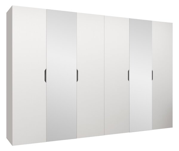 Gardróbszekrény Hartford 518, Laminált forgácslap, 202x300x50cm, Fehér
