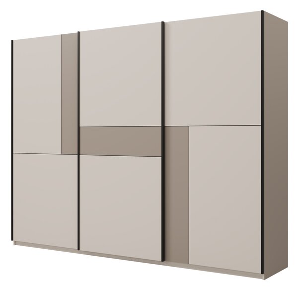 Gardróbszekrény Austin 370, Laminált forgácslap, 210x270x60cm, Kasmír, Congo