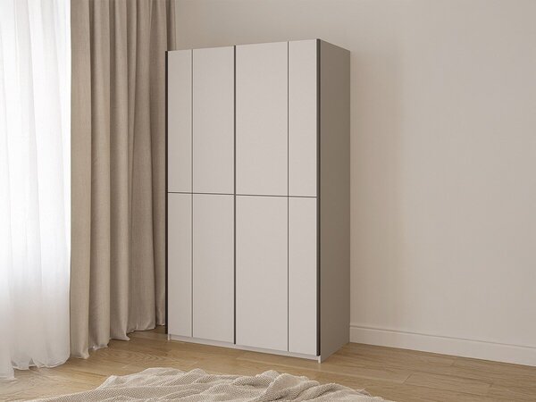 Gardróbszekrény Austin 369, Laminált forgácslap, 210x120x60cm, Kasmír