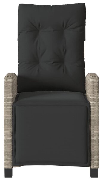 3 részes világosszürke polyrattan bisztrógarnitúra párnákkal