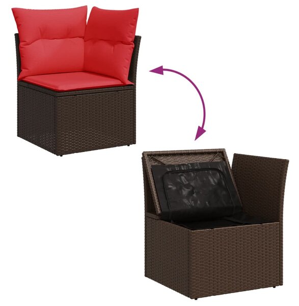 | Kerti kanapé | párnával Barna 62 x 62 x 69 cm Poli rattan