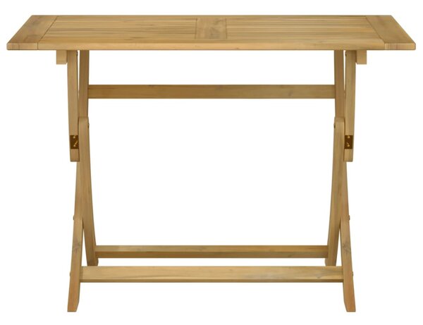 Összecsukható tömör akácfa kerti asztal 110 x 55 x 75 cm