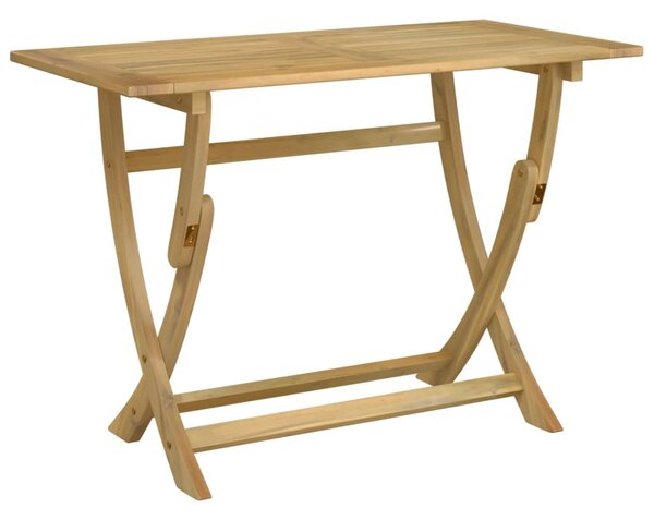 Összecsukható tömör akácfa kerti asztal 110 x 55 x 75 cm
