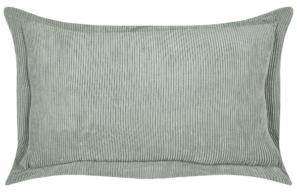 2 db díszpárna ZINNIA Kordbársony 47 x 27 cm Világoszöld Egyszínű