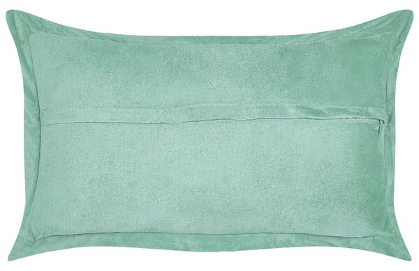 2 db díszpárna ZINNIA Kordbársony 47 x 27 cm Világoszöld Egyszínű