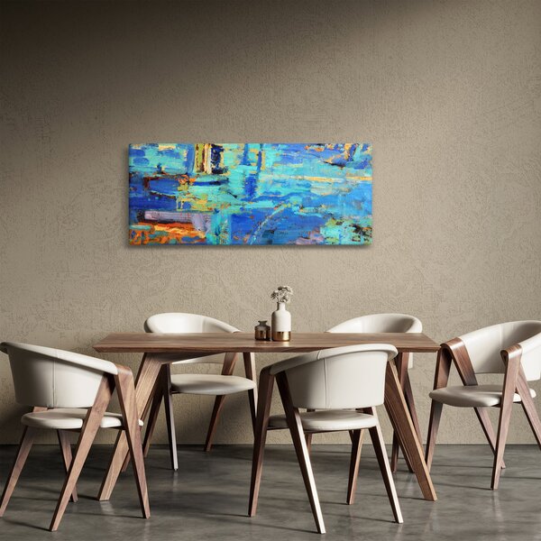 Kép - Absztrakt olajfestmény (120x50 cm)
