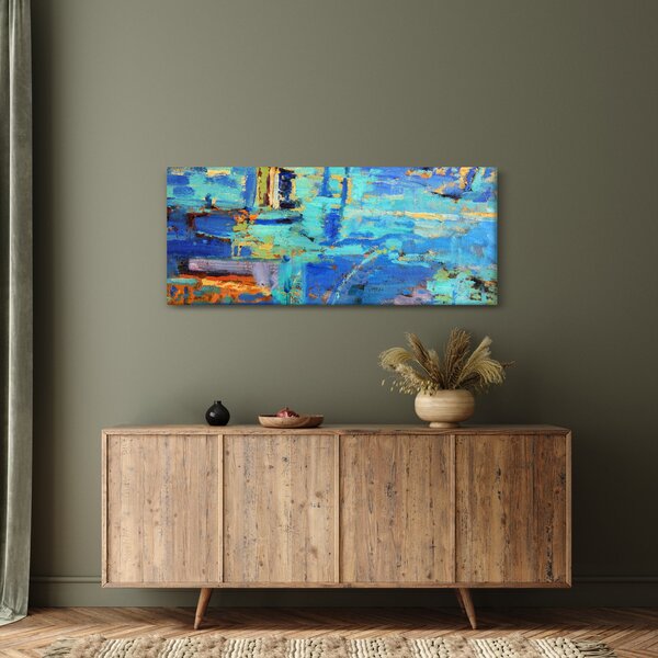 Kép - Absztrakt olajfestmény (120x50 cm)