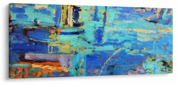 Kép - Absztrakt olajfestmény (120x50 cm)