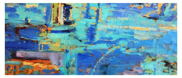 Kép - Absztrakt olajfestmény (120x50 cm)