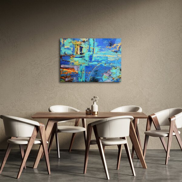 Kép - Absztrakt olajfestmény (70x50 cm)