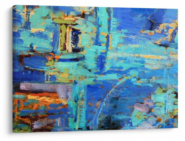 Kép - Absztrakt olajfestmény (70x50 cm)