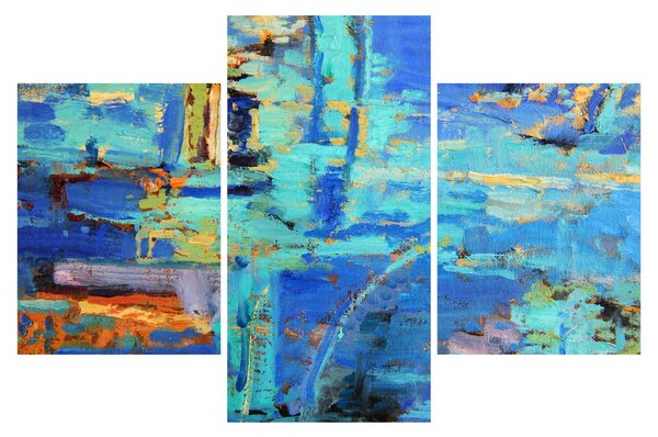 Kép - Absztrakt olajfestmény (90x60 cm)