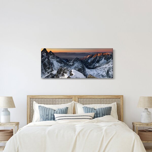 Kép - Napfelkelte a hegyekben (120x50 cm)