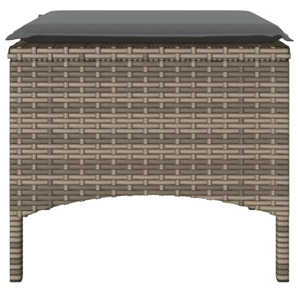 2 személyes szürke polyrattan kerti kanapé asztallal/székkel
