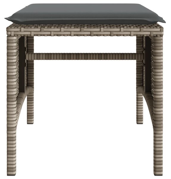 2 személyes szürke polyrattan kerti kanapé asztallal/székkel