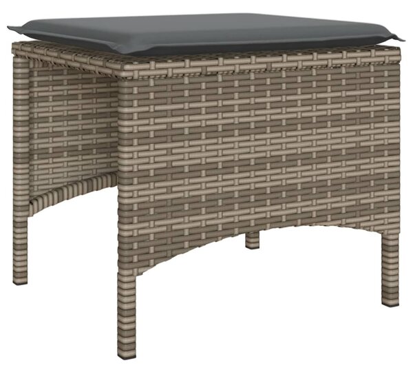2 személyes szürke polyrattan kerti kanapé asztallal/székkel