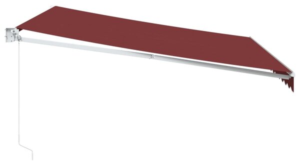 Burgundi vörös kézzel kihúzható napellenző 400 x 300 cm